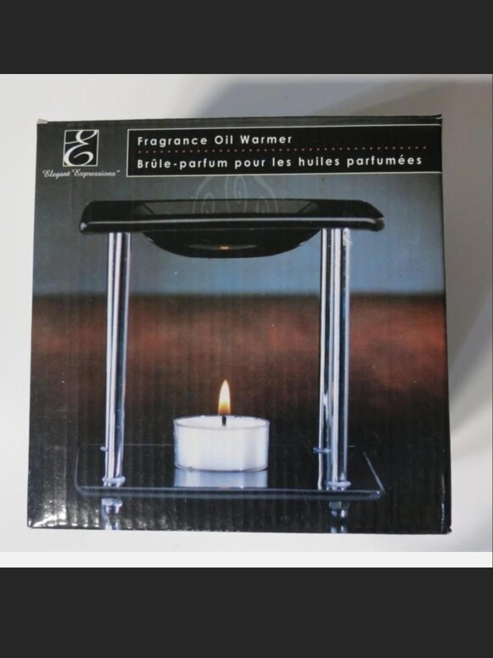 Expressions Black & Silver Candle Fragrance Oil Warmer